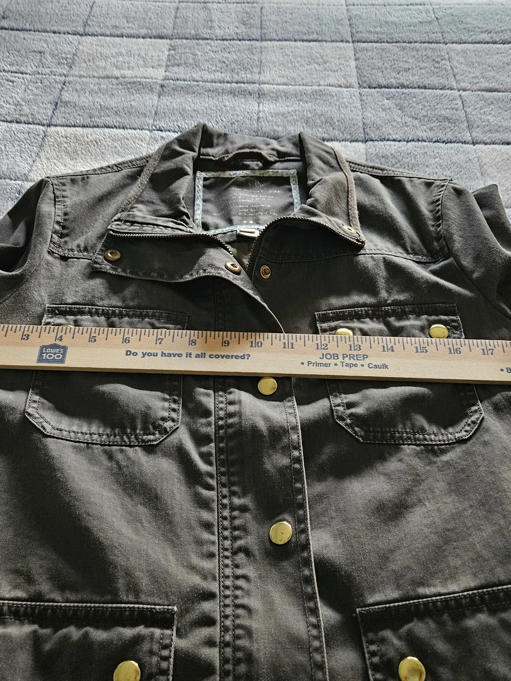 J. Crew Women's Washed Charcoal Utility Jacket